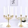 Electroplated European Candlestick Metal Zinc Zinc Alloy Candelabrum Luxurious Candle Holder  Banquet