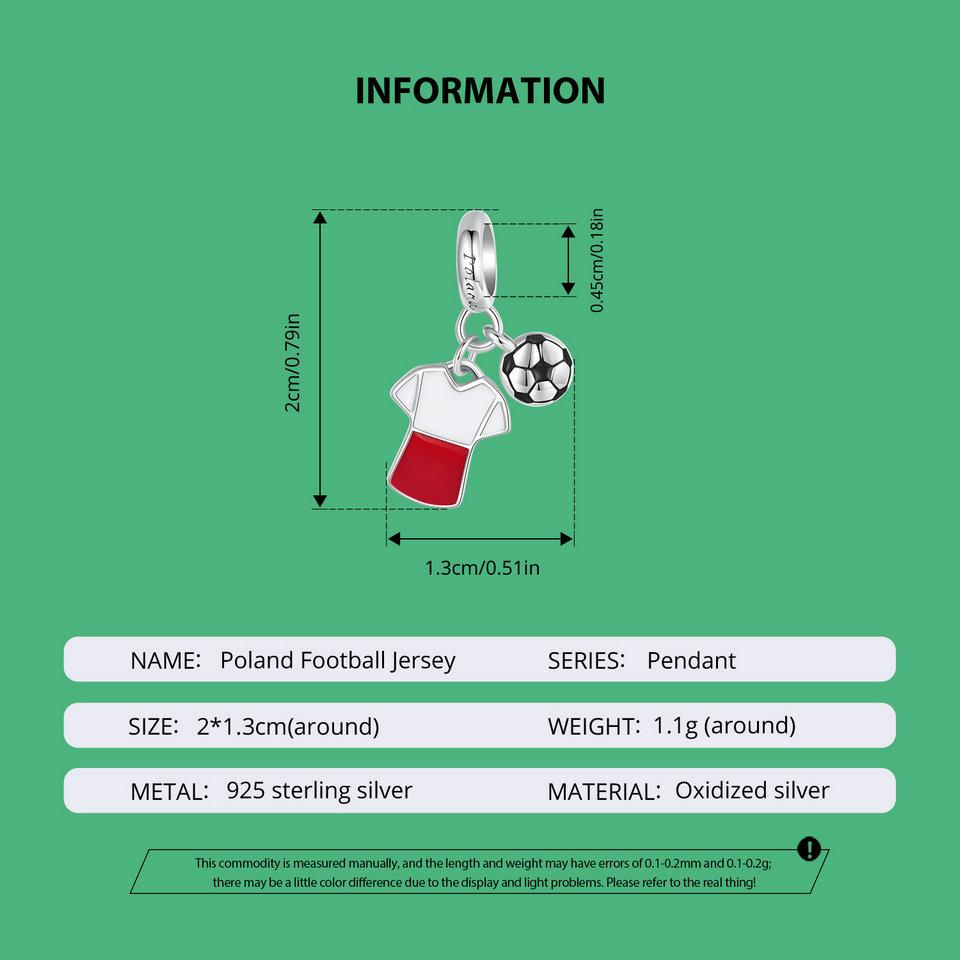WOSTU 2024 Стерлингового Серебра 925 Пробы Футбол Любовь Спортивные Очаровательные Бусины подходят Для Женщин Браслет и Ожерелья Ювелирные Изделия Футбольные Бусы