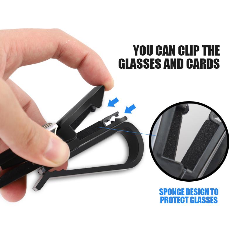 Car ABS Sun Visor Glasses Clip Ticket Card Storage Clamp For Chevrolet Corvette Montana TrailBlazer Silverado Camaro Suburban