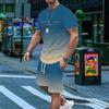 Summer Everyday Casual Men's T-shirt Shorts Set Urban Street Fashion Men's Short-sleeved Outdoor Sports Men's Shorts 3D Printing