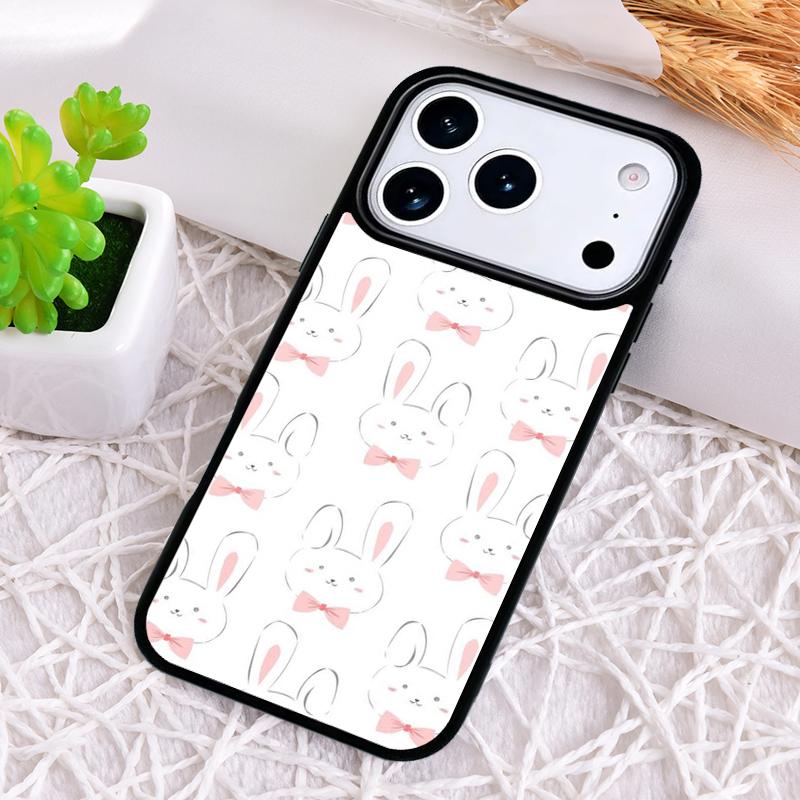 Милый чехол-кролик для iPhone 17 Air 16 15 11 12 14 13 Pro Max Ударопрочный чехол