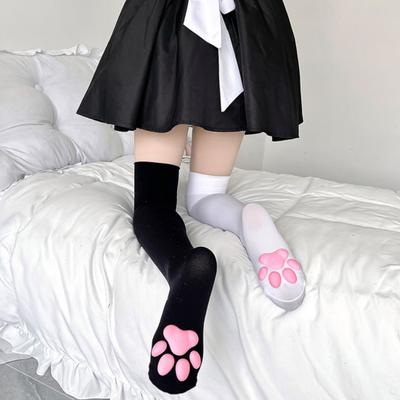 Гольфы Cat Paw для женщин с 3D-носками и подушечками Cat Claw, эластичные гольфы с силиконовыми вставками, костюм для косплея животных