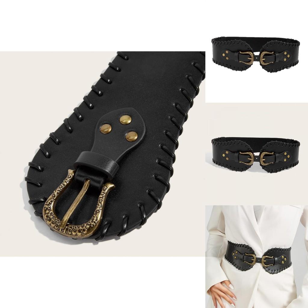 Modern Designer Metal Waist Belt For Women With Double Antique Copper Buckle For Fashion