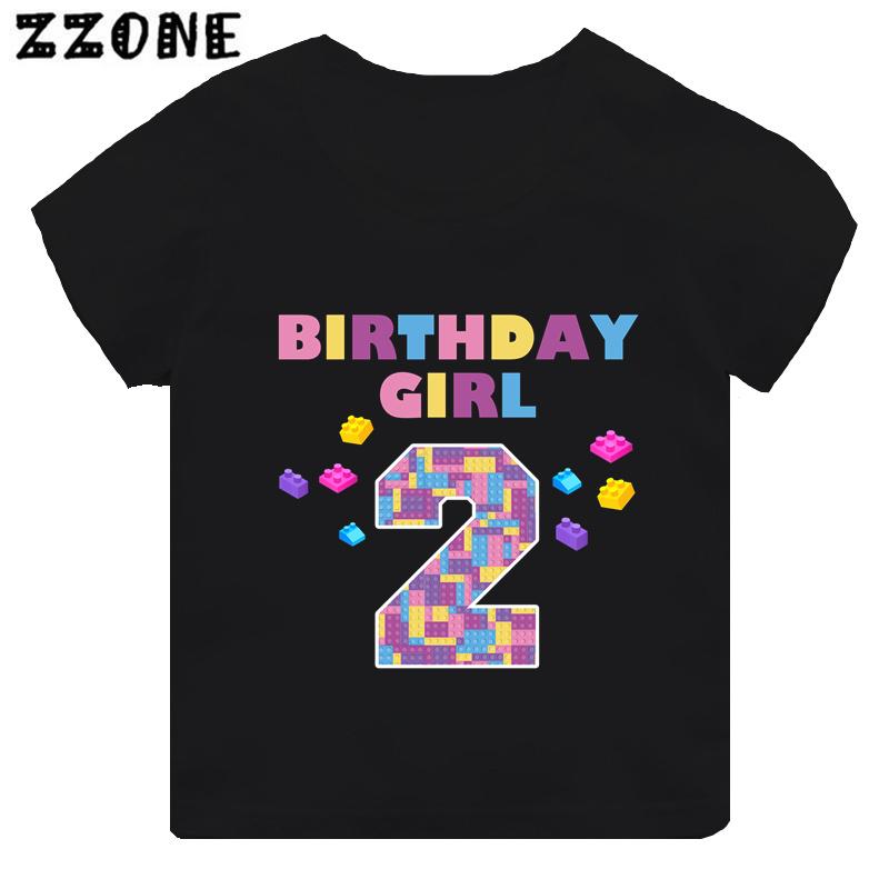 Master Builder Blocks Building Print Cartoon Girls Clothes 1 2 3 4 5 6 7 8 9 Years Happy Birthday Kids T shirt Baby Boys TShirt