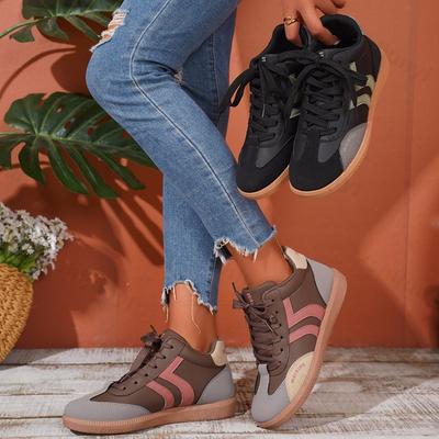 Мода 2025 Осень Новые Женские Повседневные Кроссовки на Высокой Подошве Ретро Модный Тренд Универсальные Удобные Нескользящие На Шнуровке Спортивные Одинарные Туфли