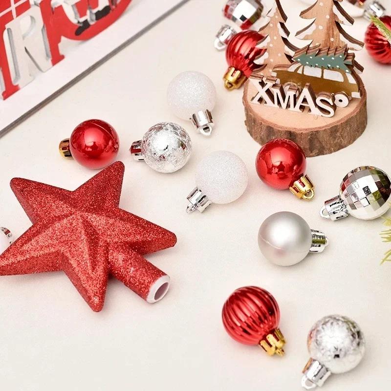 30 шт./набор Рождественских шаров 3-11 см Украшение для елки Шар Подвеска на елку Рождественские украшения для дома
