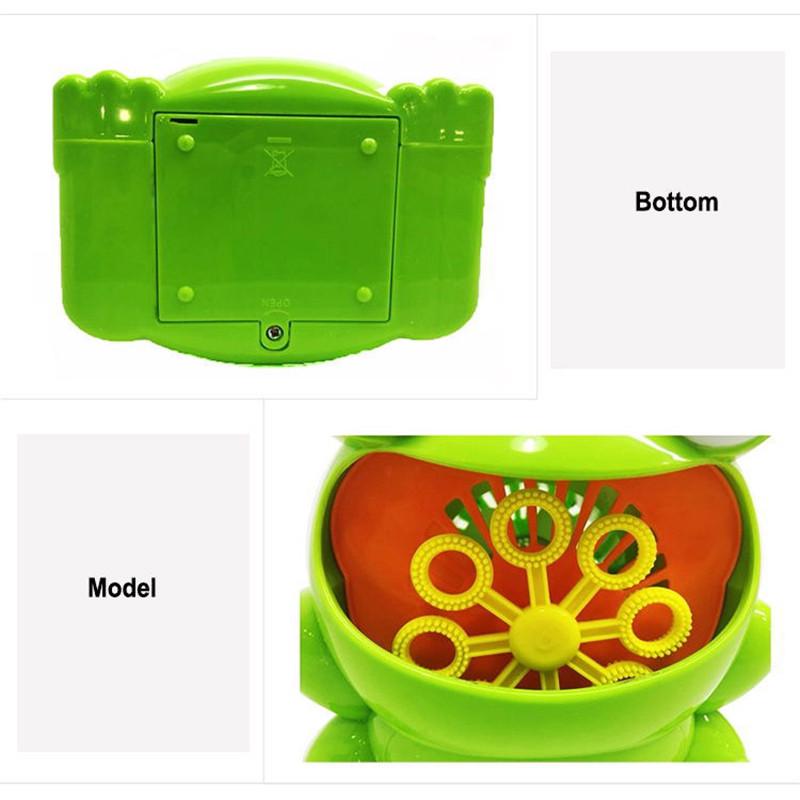 Лягушка Автоматическая машина для выдувания пузырей Производитель вечеринок Летняя уличная игрушка для детей