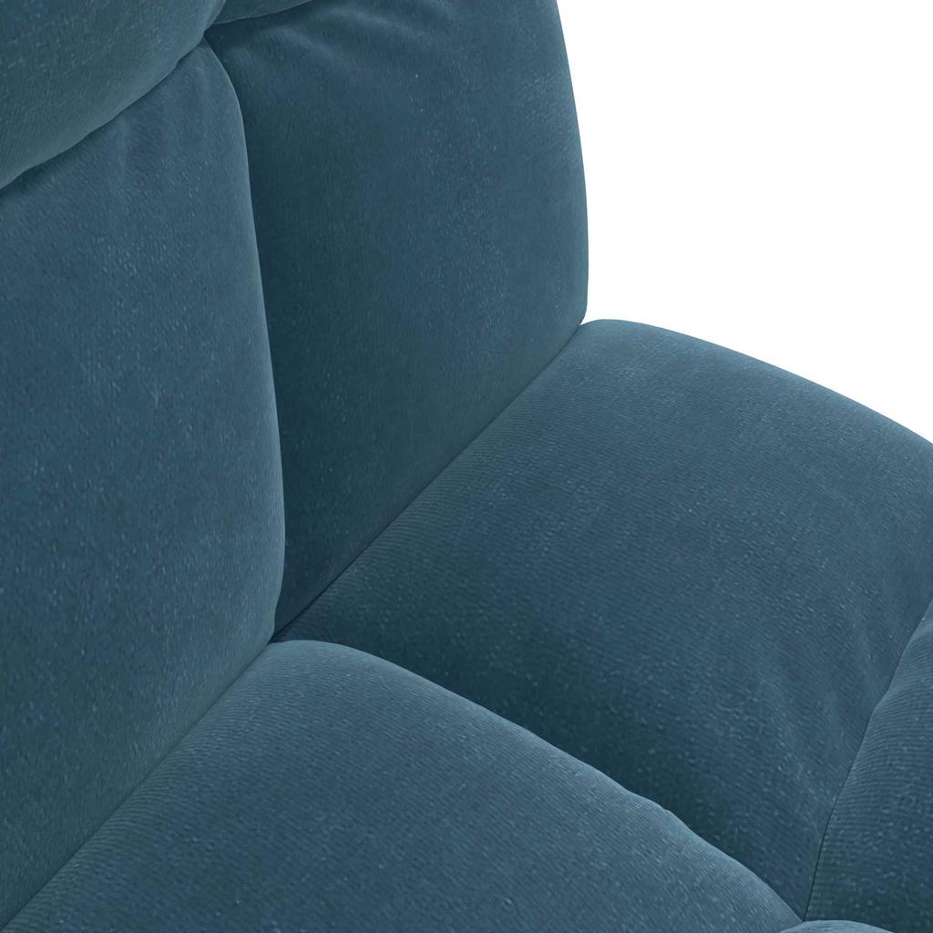 Adjustable Floor Chair Blue Velvet