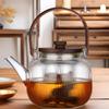 Стеклянный чайник с ручкой из орехового дерева - термостойкий, высокотемпературный чайник для приготовления пищи и приготовления на пару