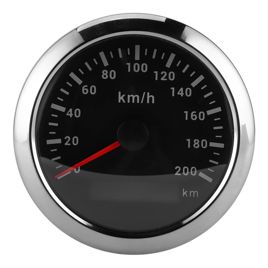 85 мм GPS спидометр 200 км/ч одометр водонепроницаемый для лодки автомобиля яхты мотоцикла черный циферблат
