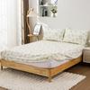 3Pc Little Wild Flower Bed Sheet 1Fitted Sheet 2Pillowcase 100%Polyester Non Slip Adjustable Mattress Cover Queen/King Size