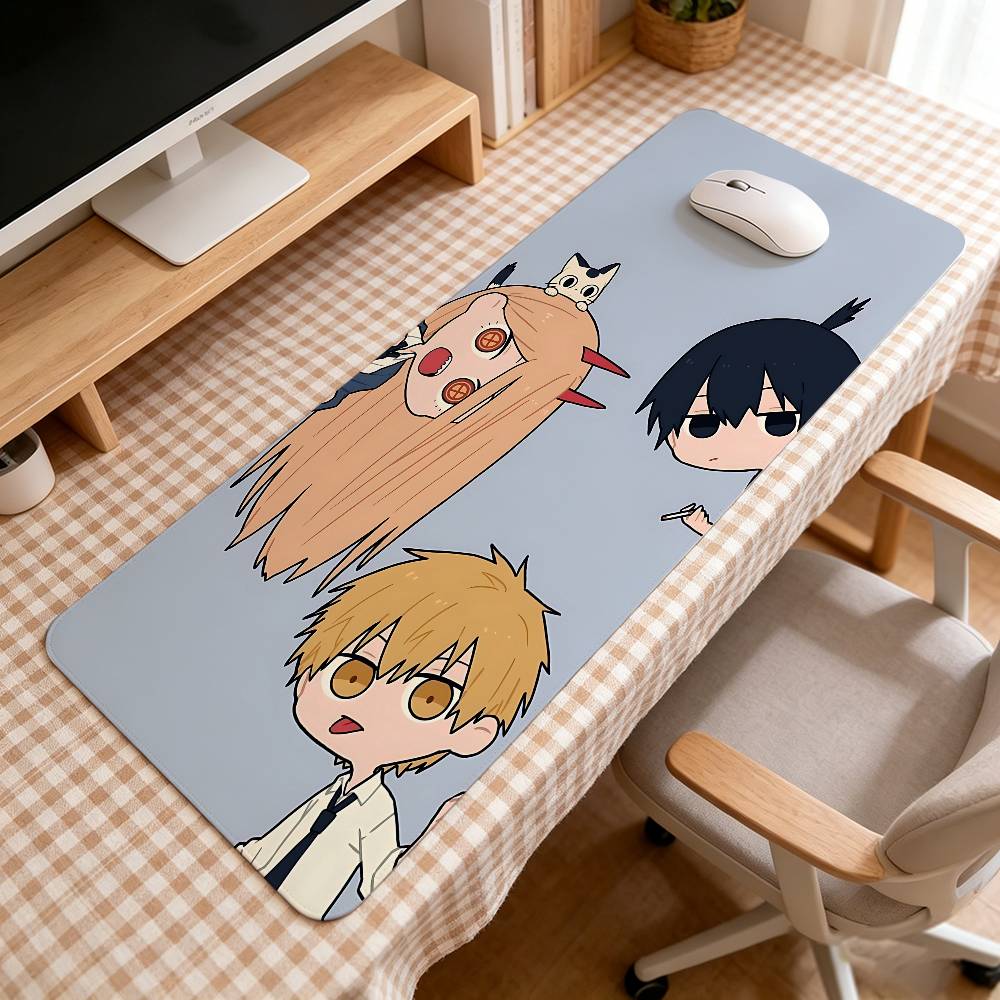 Anime C-Chainsaw Mans Mouse Pad Computer Mat Deskpad Laptop Keyboard Mat Office Large Landscape Mousepad