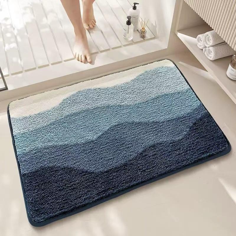 Ванный коврик из искусственного кашемира, нескользящий, водонепроницаемый, коврик для душа для ванной комнаты и прихожей