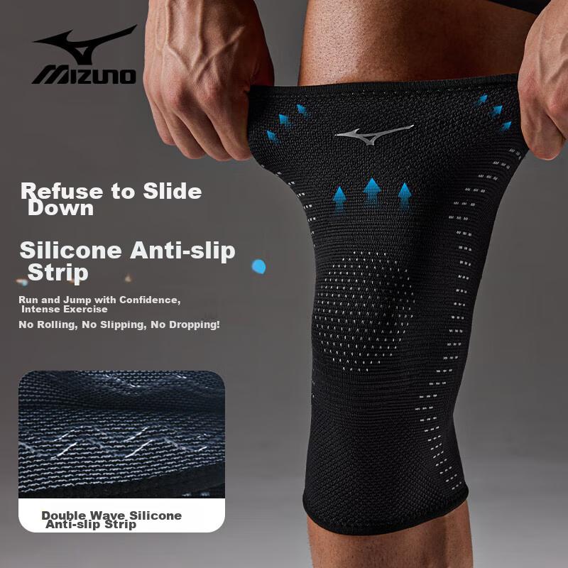 Mizuno Наколенники для спорта, бега, хайкинга, при травме мениска, для женщин и мужчин, специализированные для баскетбола, бадминтона, синовита, размер XL, 2 шт.