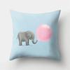 1 Pcs Cartoon Elephants Print Throw Pillow Cover Cushion Case Home Decoration