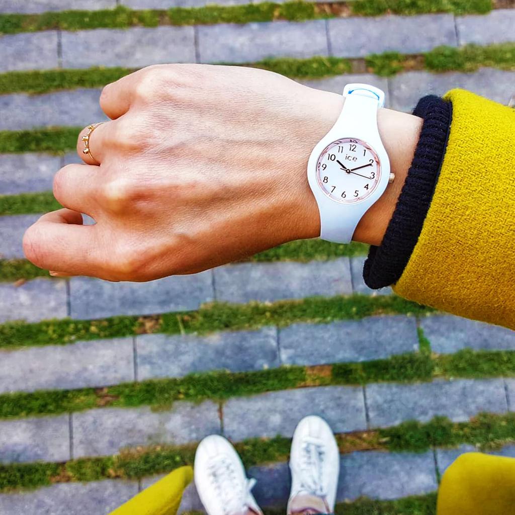 Авторизованный дистрибьютор Часы Ice watch 015343 Ice glam белые розовые золотые цифры очень маленькие [Ice watch] женские