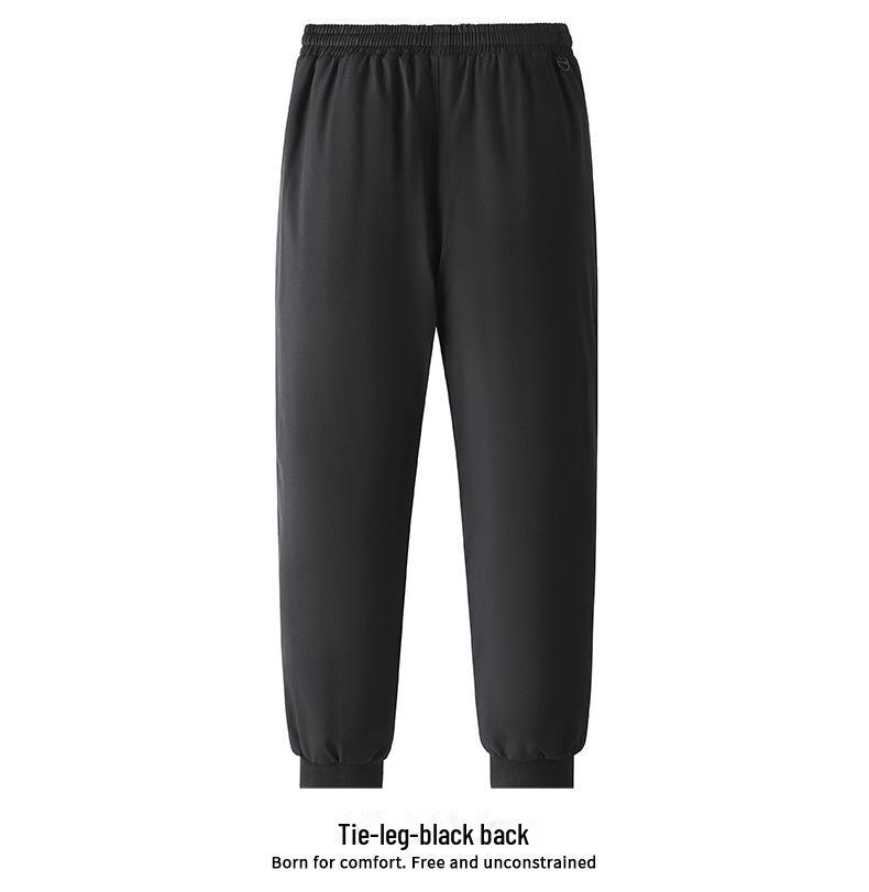 Зимние теплые свободные повседневные брюки с наколенниками для людей среднего и пожилого возраста