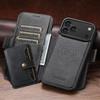 iPhone 17 Pro Max Leather Flip Case: Card Slot, Magnetic, Wireless Charging Stand