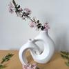 2 pieces/pair Removable Imitation Ceramic Vase Minimalist Vase Set Flower Vases  Office