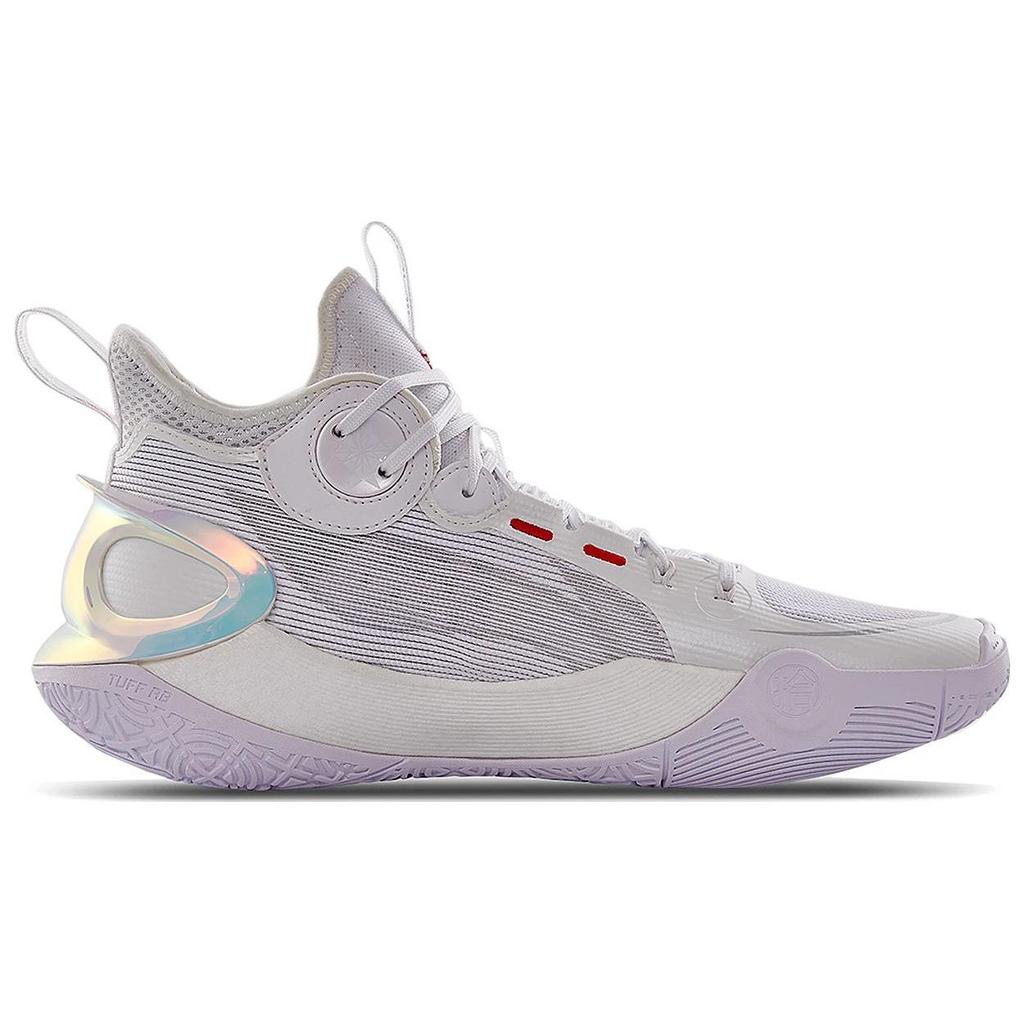 Li Ning Sonic 10 Ultra Non-Slip Wear-Resistant Breathable Mid-Top Basketball Shoes Men Sneakers White ABAS145-1