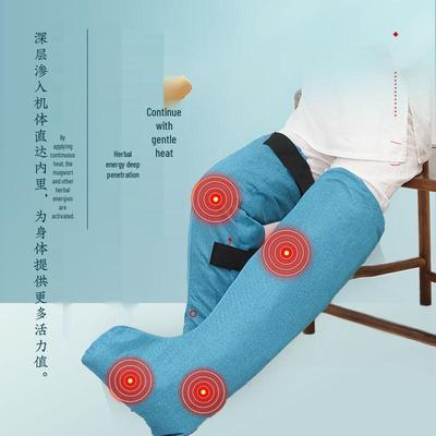 Сапоги-ботфорты с подогревом из моксы и шерсти с наколенниками для терапии суставов и ног