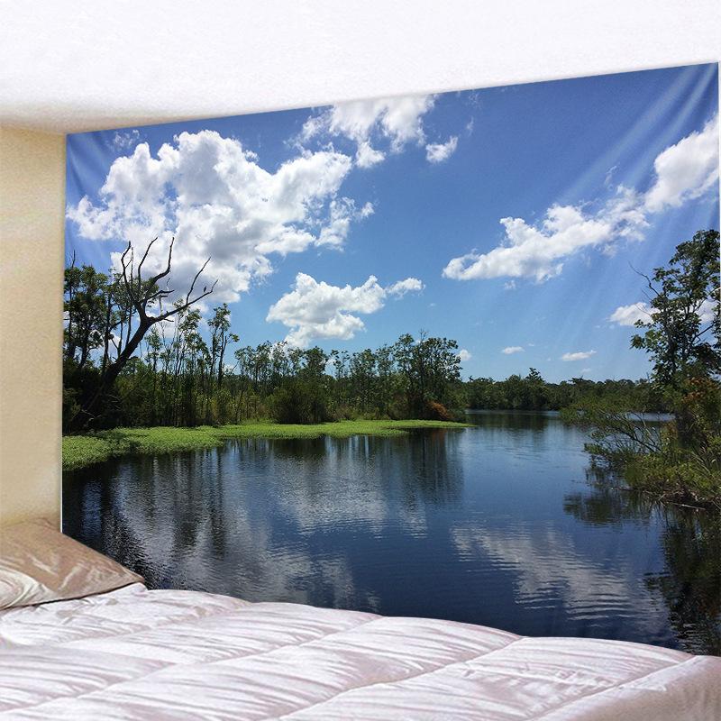 Природный Пейзаж Гобелен Красивый Тропический Лес Настенный Гобелен Хиппи Спальня Гостиная Колледж Общежитие Украшения Дома