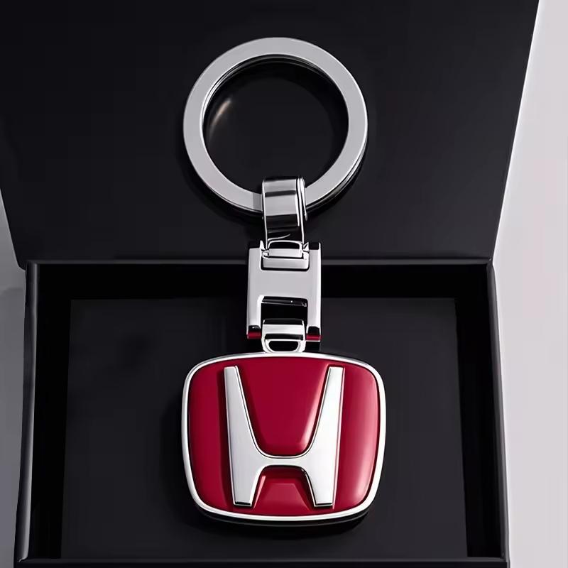 CPL1 1Pcs Car Logo Keychain Metal Key Rings Accessories For Honda Civic Fit Jazz Accord Pilot CRV Odyssey Passport City Shuttle HRV