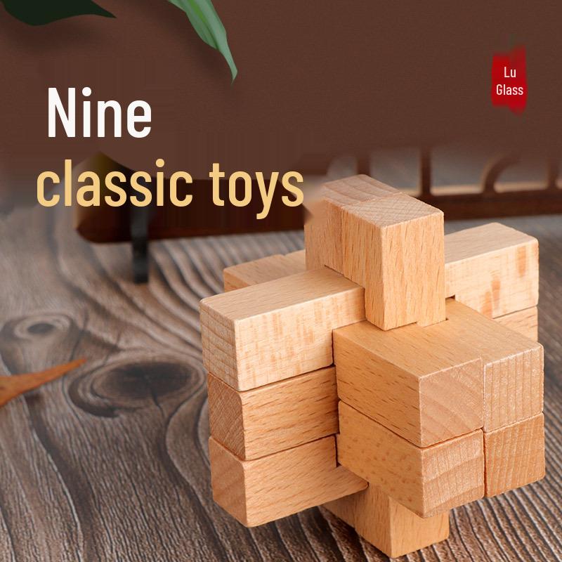 Kids' Educational Luban Lock IQ Puzzle Set: Assembly Toy for Stress Relief