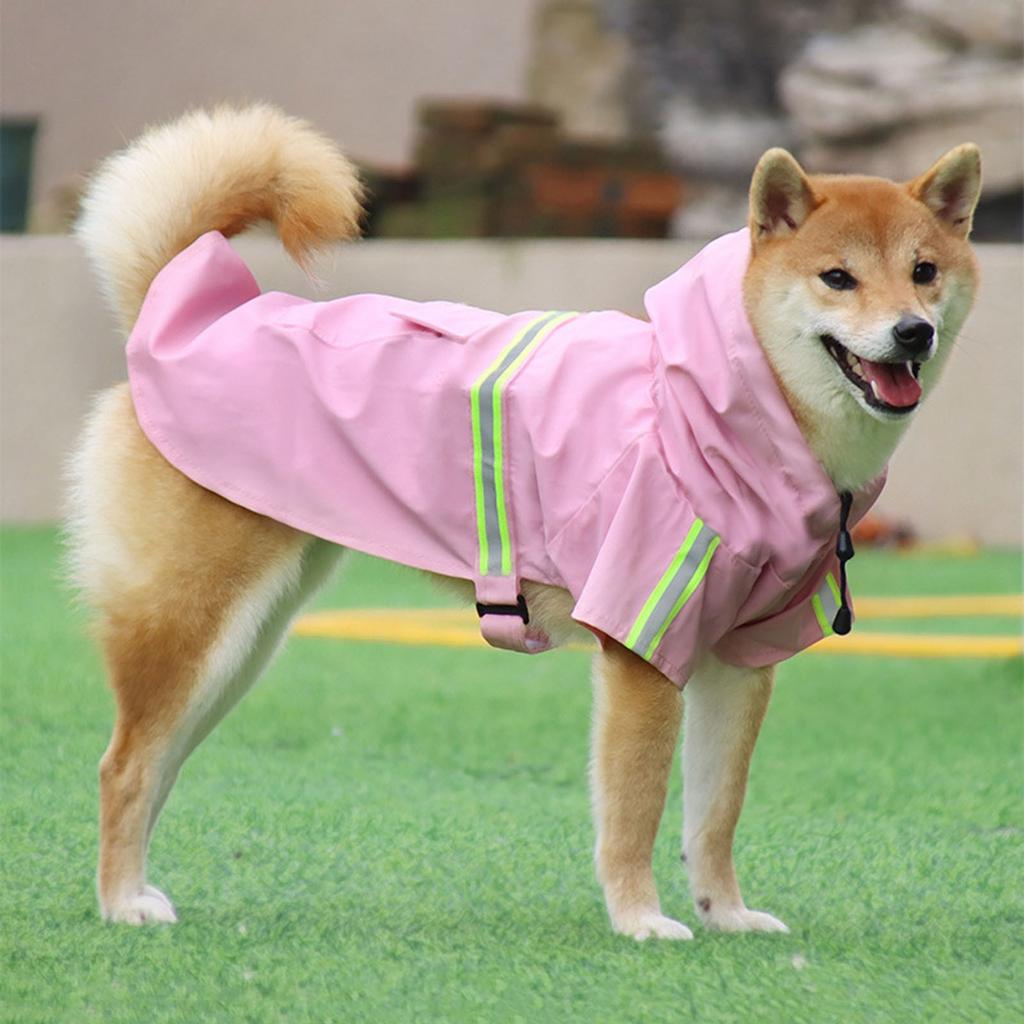 Pet Raincoat Fashion Reflective Waterproof Pet Winter Raincoat Dog Medium Large Dog