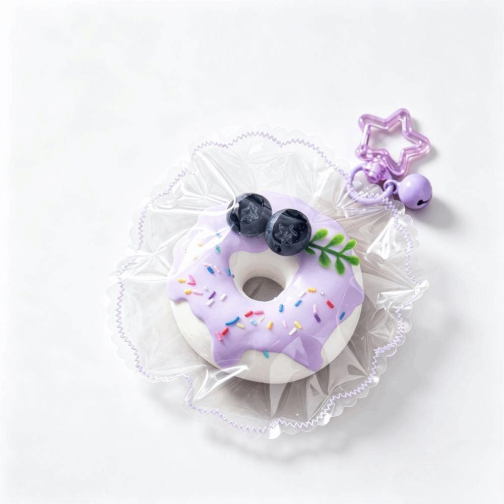 Slow Rising Squishy Keychain Food Grade Silicone Slow Rebound Toy Donut Squishy Toy Pendant
