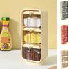 Пластиковая настенная коробка для приправ, многосекционная пылезащитная стойка для приправ с ложками, настенная коробка для специй без отверстий