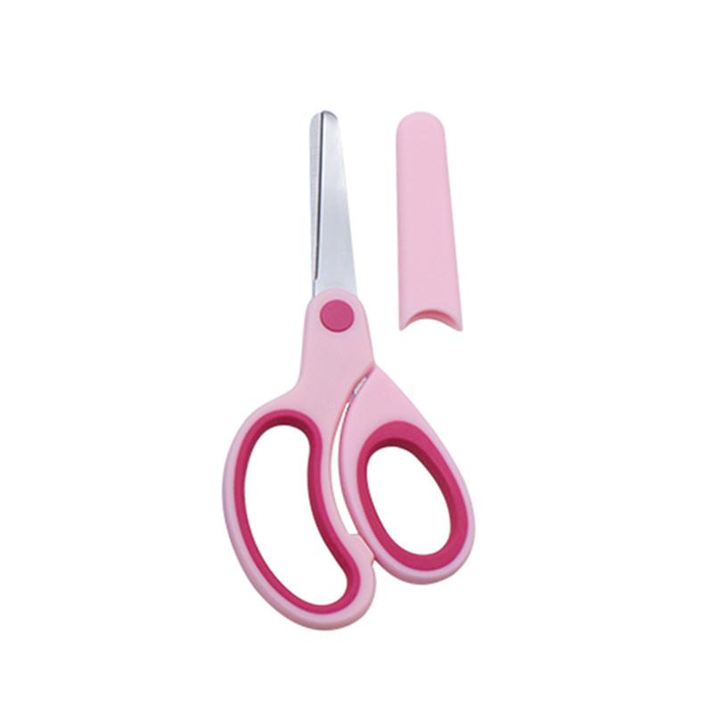 Left-handed Scissors Student Stainless Steel Colorful Cute Scissors Children's Small Scissors Simple Safety Office Scissors
