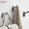 Oukali Horn Hook Clothes Wall Hooks Metal Cute Keys Bag Clothes Black K Gold Chrome Bathroom Towel Double Hooks