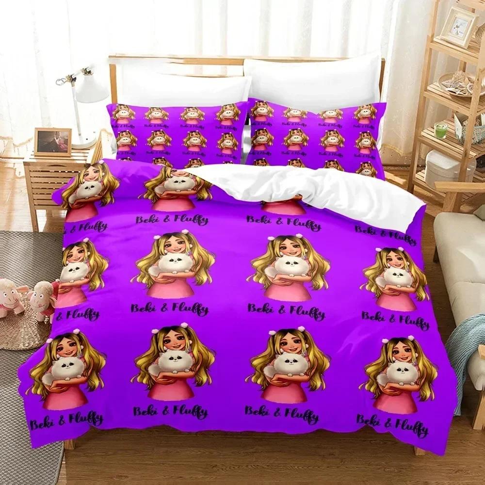 Rebekah Wing Beki & Fluffy Bedding Set 3D Printed Suitable for Bedroom Duvet Cover Set With Pillowcases Kids Home Textile