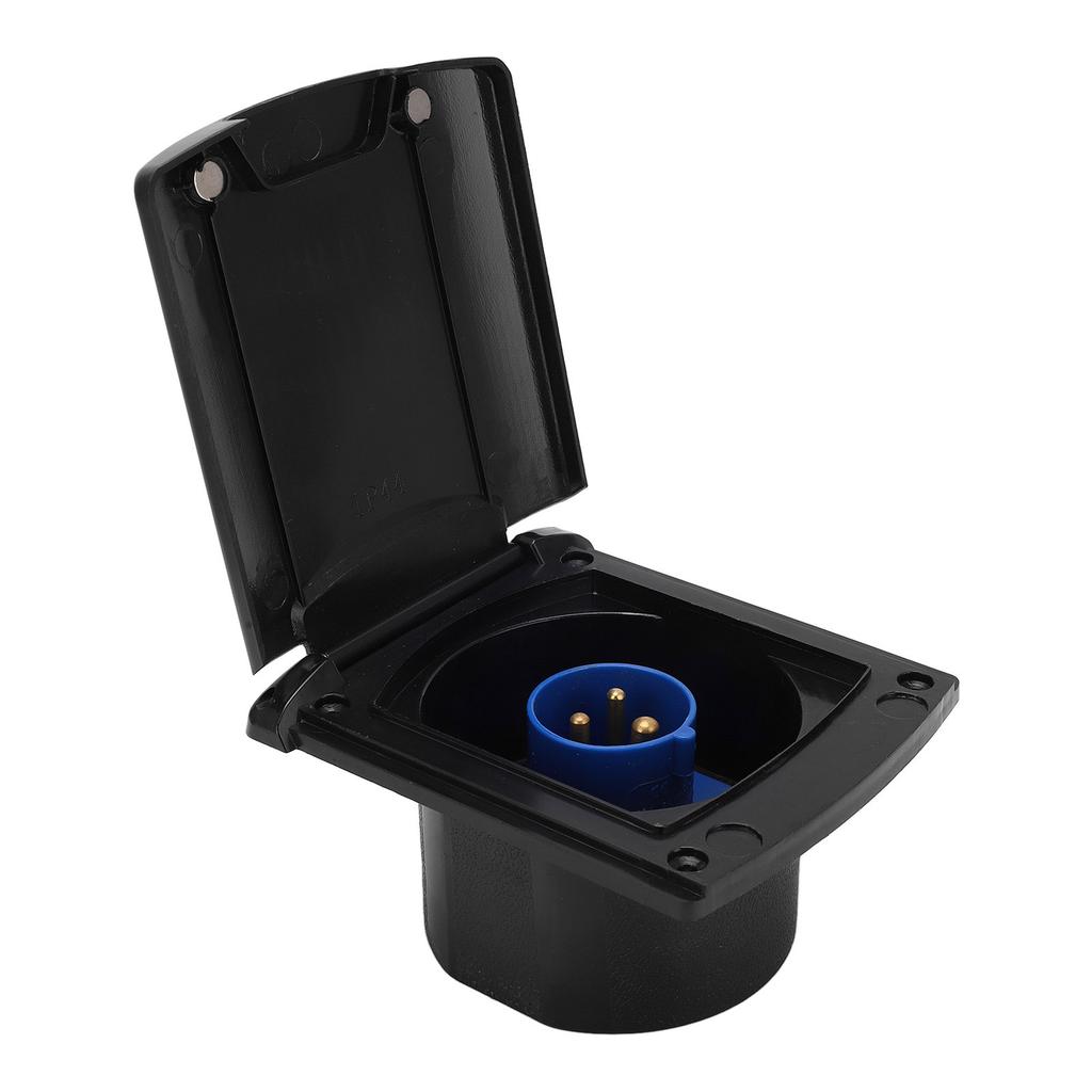 RV Power Outlet 3 Pin External Waterproof Plug Socket Embedded Mounting 220V?250V 16A