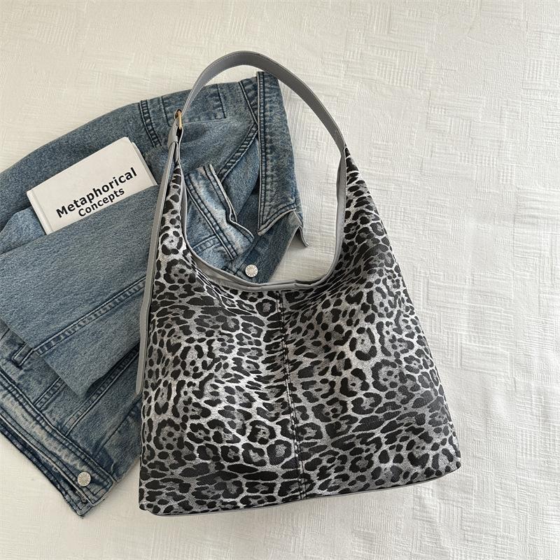 Большая сумка-тоут с леопардовым принтом, большая сумка для поездок на работу, модная, универсальная, женская сумка через плечо