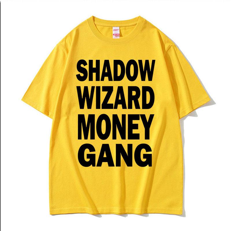 Joeyy Shadow Wizard Money Gang Футболки с принтом букв Смешная футболка с мемом Y2K Мужчины Женщины Харадзюку Хип-хоп Оверсайз Уличная футболка