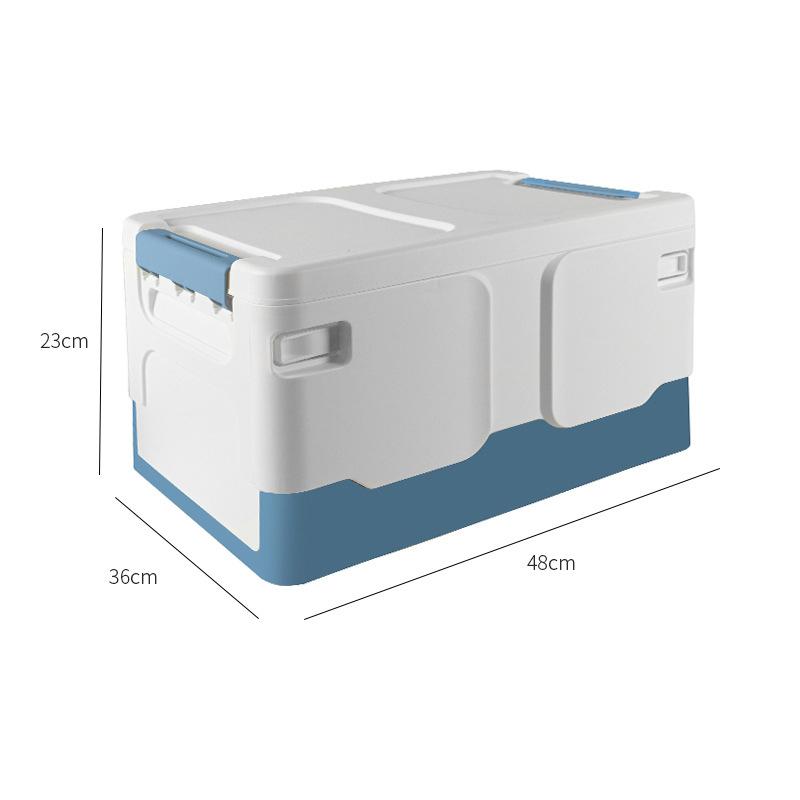 Car Trunk Organizer Box Folding Large Capacity Auto Trunk Organizer Outdoor Camping Thickened Foldable Storage Box for Sundries