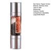 Adjustable Double Compartment Pepper Grinder with Large Bottle Mouth Manual Pepper Grinder Seasoning Bottle Kitchen Supplies