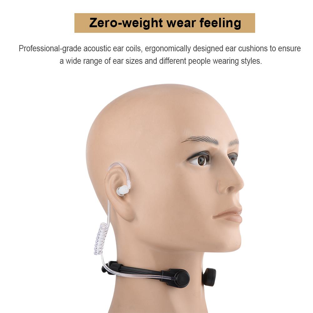 Наушники Throat Shock с выдвижным пальцем PTT Ear Airway Throat Wheat для BaoFeng UV5R BF888S