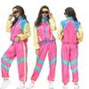 Halloween Men's and Women's Couple Hippie Suit Performance Clothes, Retro Disco Dance Sportswear