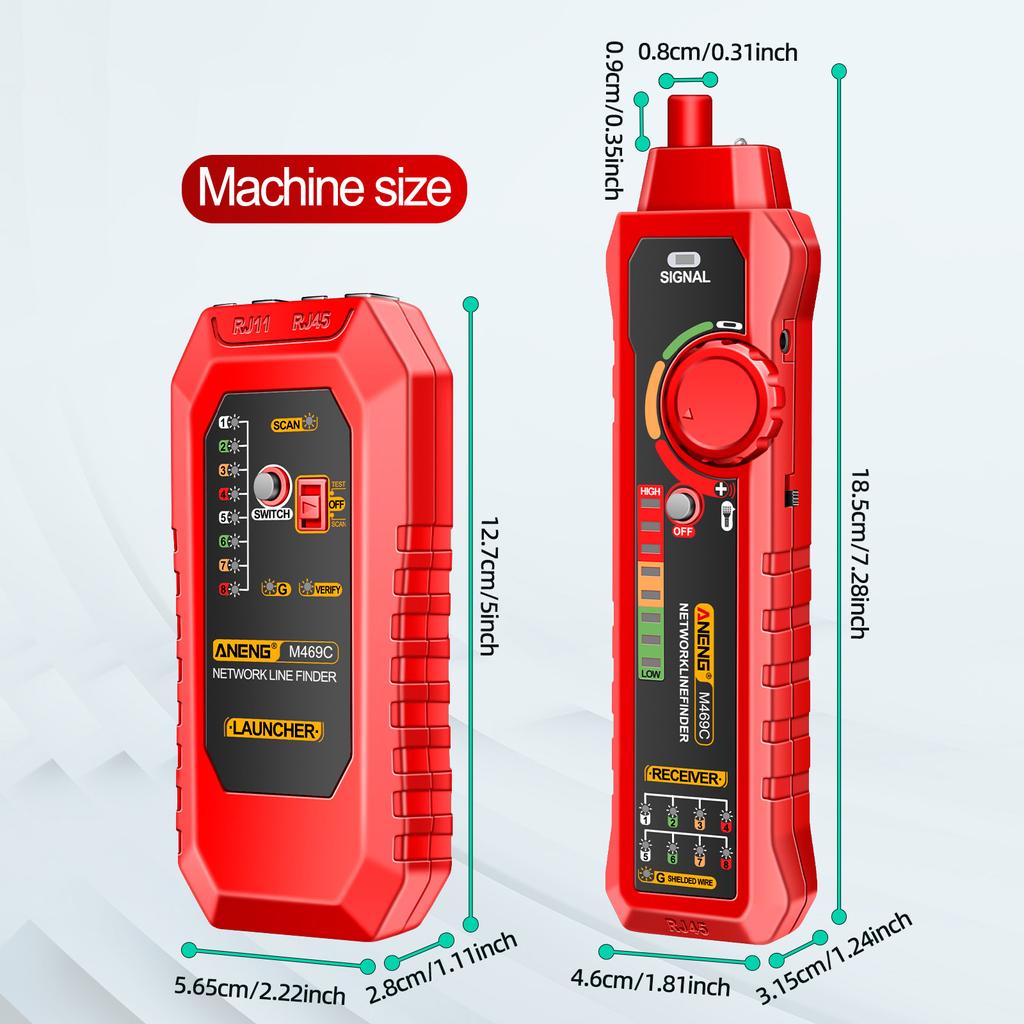 ANENG M469C Многофункциональный сетевой кабельный искатель RJ45 RJ11 LAN тестер кабеля сетевой инструмент провод