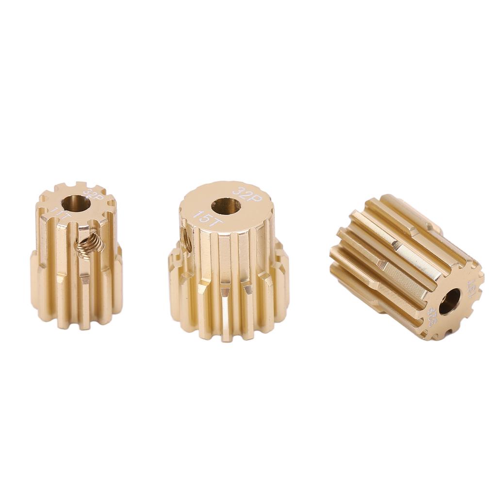 32P 3.17mm Aluminum Alloy Motor Pinion Gear Replacement Accessory for 1 10 RC Car Brushed Brushless Motor#1 (11T, 13T,