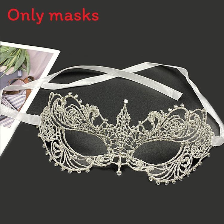 Аксессуар для костюма на Хэллоуин с кружевной филигранью и блестящими деталями для тематических мероприятий и косплея на Хэллоуин