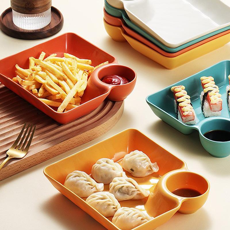 1 шт. уксусная тарелка блюдо суши пельмени блюдо квадратная полипропиленовая тарелка закуска поднос для пельменей