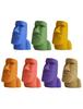 Minamisanriku Moai Family Mini Moai Статуэтка Набор из 7 Приносящих Удачу Товаров Деньги Удача Любовь Забавные Разные Товары Подарок