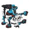 2 SET/ 3 SET/ 4 SET/ 6 SET Brushless Cordless Tool Sets Portable Electric Combo Kits Household Rechargeable Power Tool Combination With Two Battery