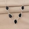 Black Onyx Gemstone 925 Sterling Silver Handmade Women Necklace, Wedding Jewelry RN-1-17