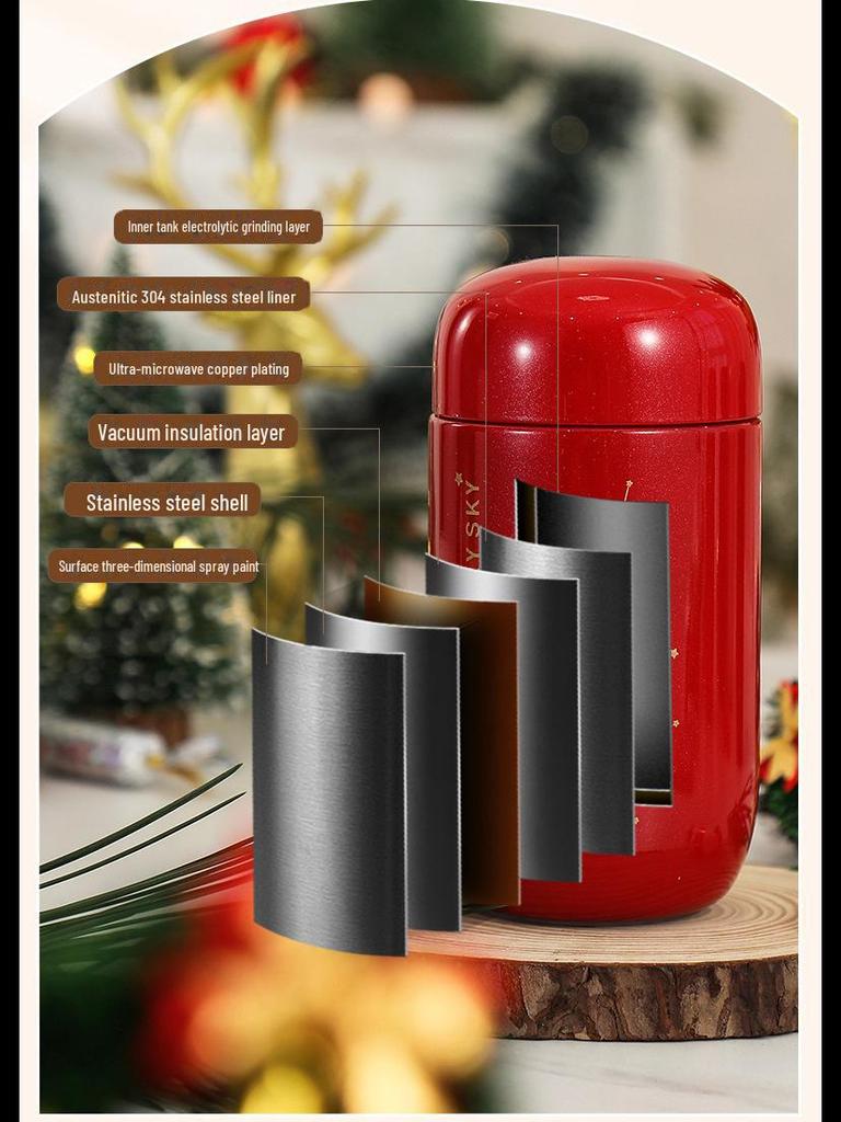 Мини-термос Starry Sky 304 из нержавеющей стали — модный и компактный с логотипом