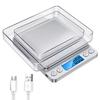 2kg/3kg/500g Gram Scale 0.1/0.01g Precision Food Meat Scale Accurate Weighting High Accuracy Gram Scale LCD Display for Home Use